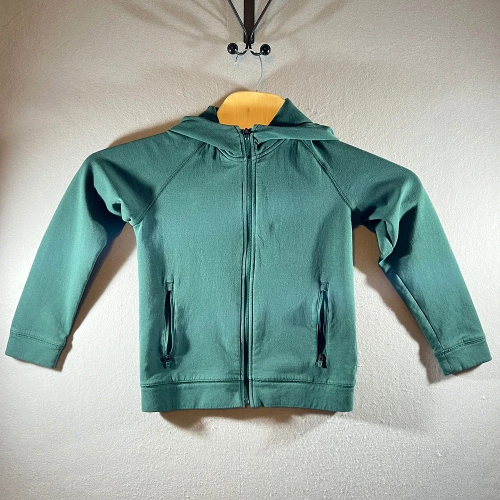 728‎ | Gap GapFit Recycled Full Zip Hoodie Green Kids Size M (8)